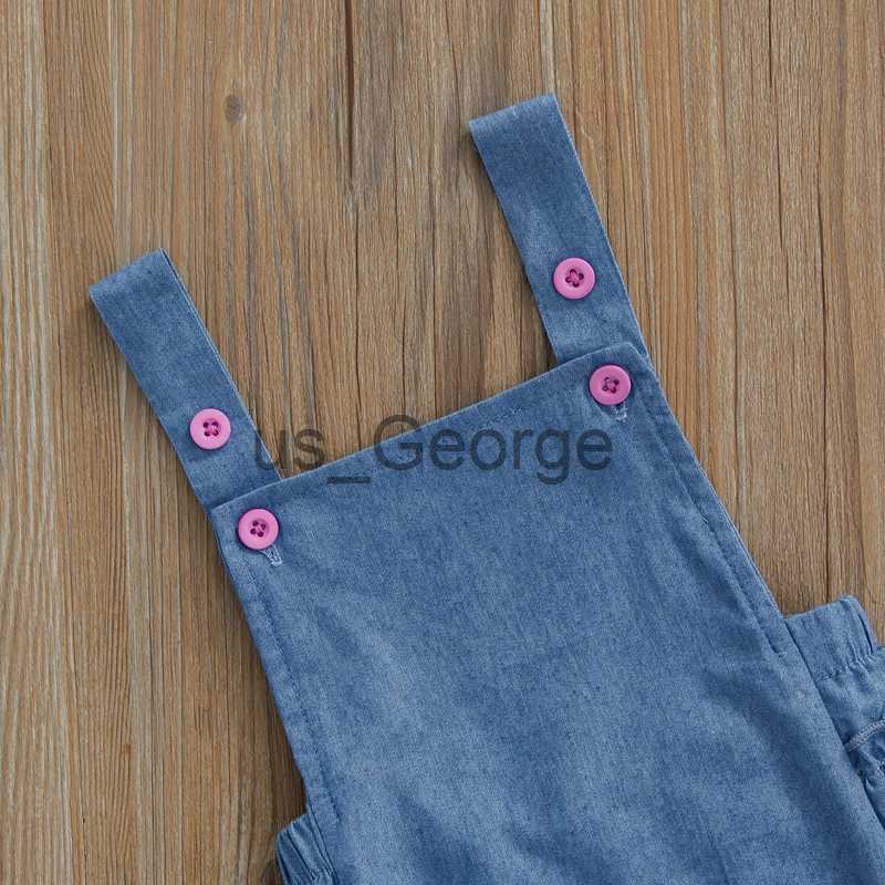 Clothing Sets Baby Girl Summer Clothes Set Fashion Newborn Infant Plaid Short Sleeve Crop Tops Denim Romper Headband 3Pcs For Toddler Outfits J230630