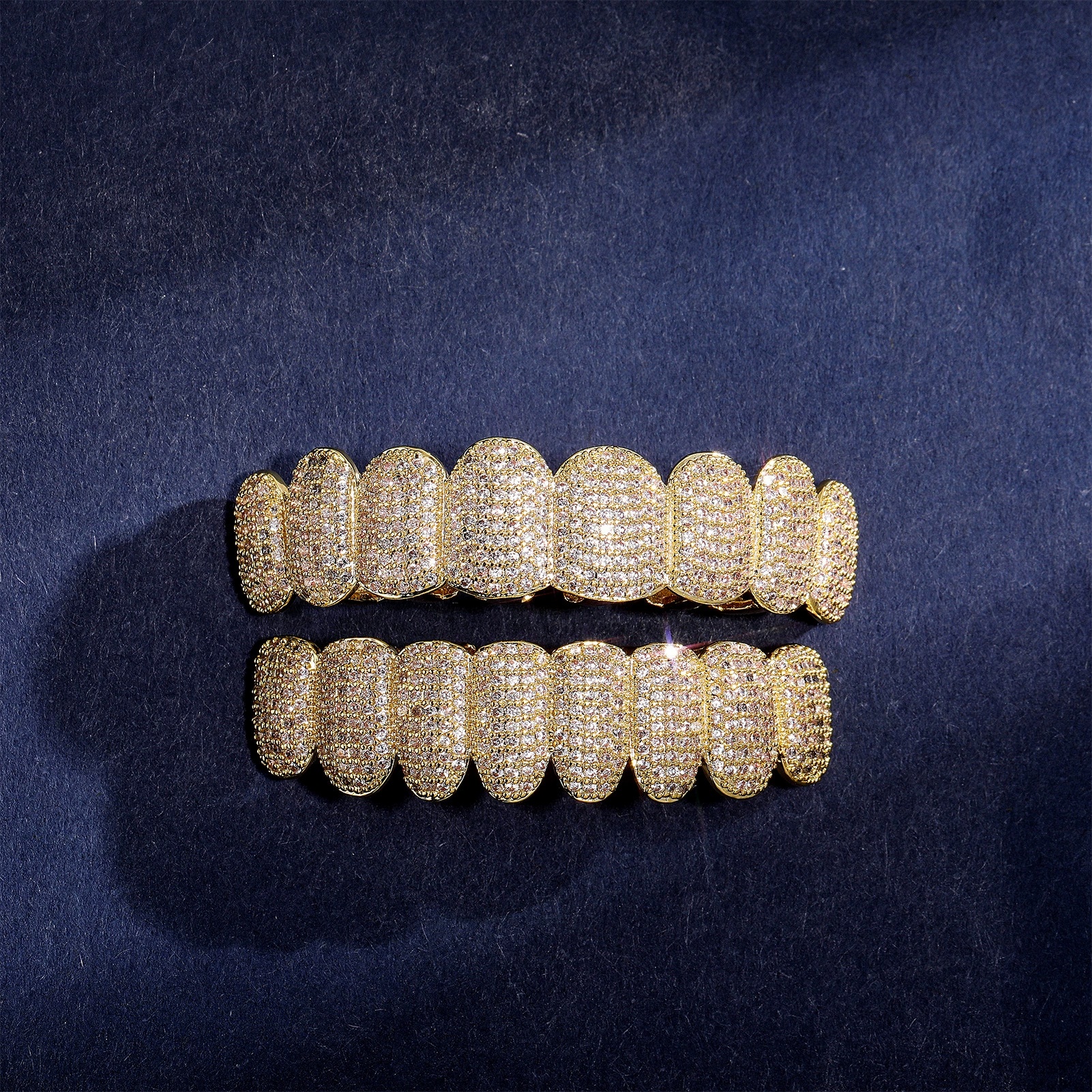 Exclusive customization Moissanite Teeth Grillz iced out Hop Sier decorative braces Real Dia Bg Tooth Grills For Men