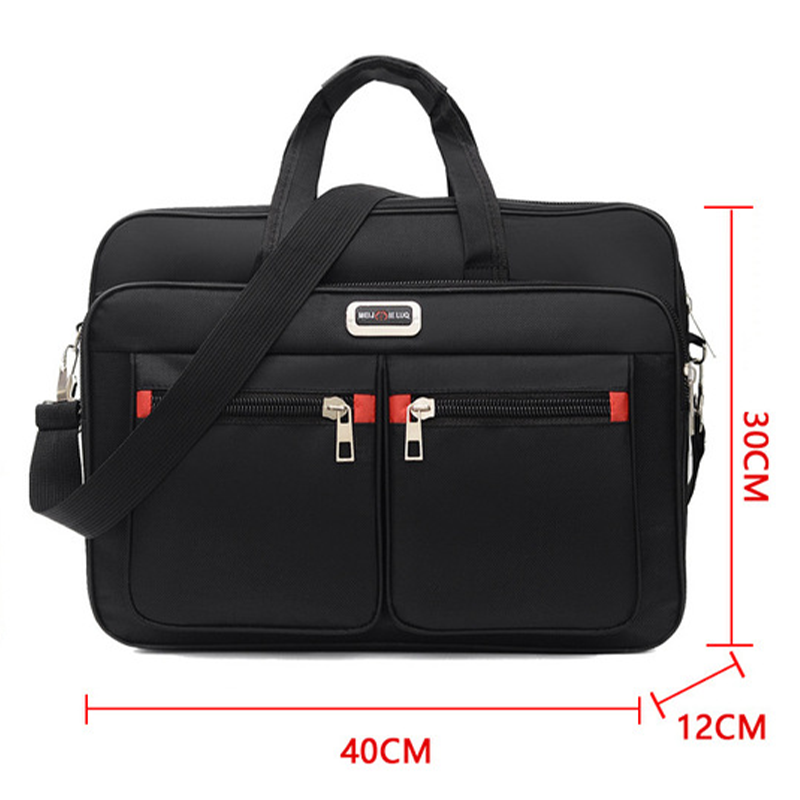 Whole Portable 14quot Laptop Bags Crossbody Briefcase Business Mens Bag Bolsas Homme Large Capacity Oxford Briefcases For M