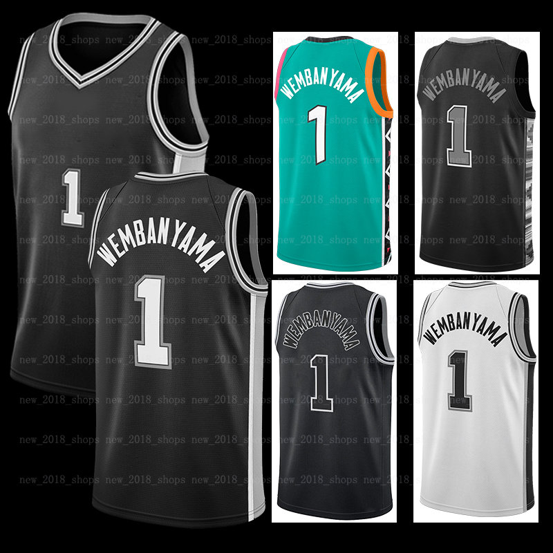 Victor Spurs''1 Wembanyama 21 Tim Basketball Jerseys 2023 Men City Jersey