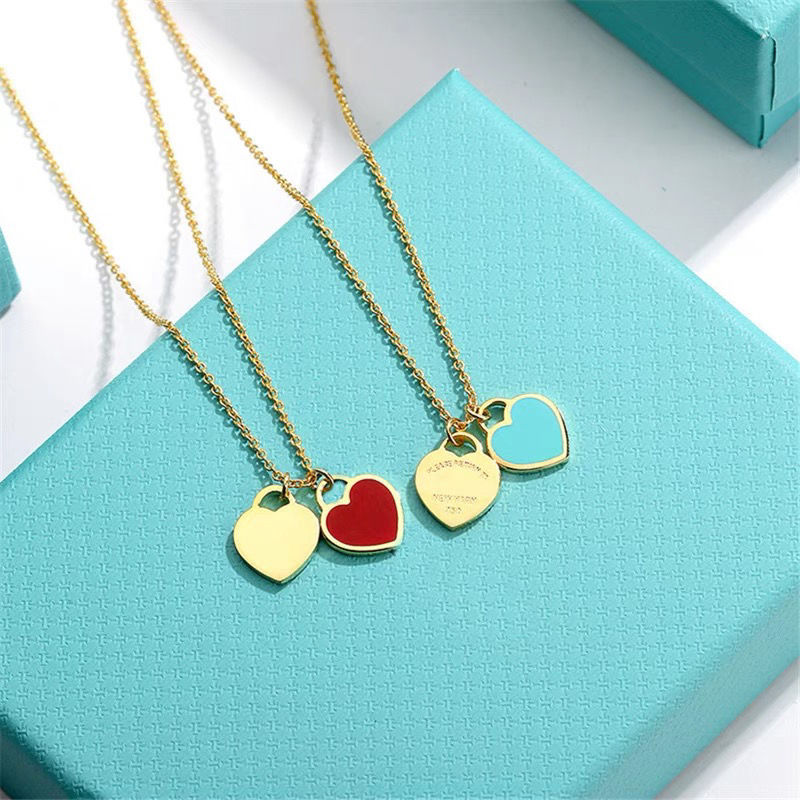 Heart necklace Clover necklace Designer Necklace chains for men double heart tag chain Rope chain enamel T necklace 925 silver blue designer jewelry gold necklace
Heart necklace Clover necklace Designer Necklace chains for men double heart tag chain Rope chain enamel T necklace 925 silver blue designer jewelry gold necklace