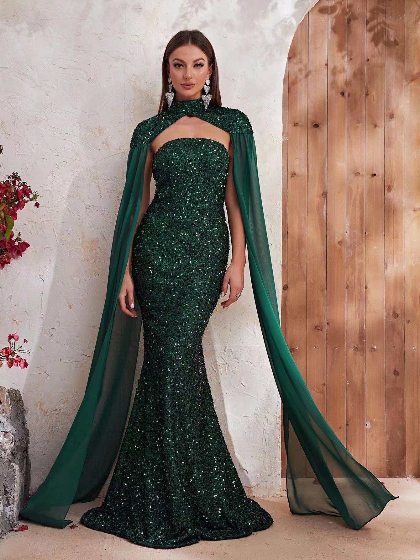 2023 prom dress on black girl Emerald Green Mermaid sexy long Sequins Party Dresses Ruffles Glitter Celebrity Custom Made Crystals Stylish Evening Gowns with shawl, Dark green
2023 prom dress on black girl Emerald Green Mermaid sexy long Sequins Party Dresses Ruffles Glitter Celebrity Custom Made Crystals Stylish Evening Gowns with shawl, Dark green