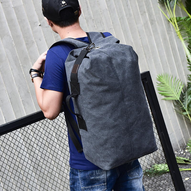 School Bags Large Capacity Backpack Male Luggage Boys Canvas Bucket Shoulder Leisure Men Backpacks for Travel 230629
