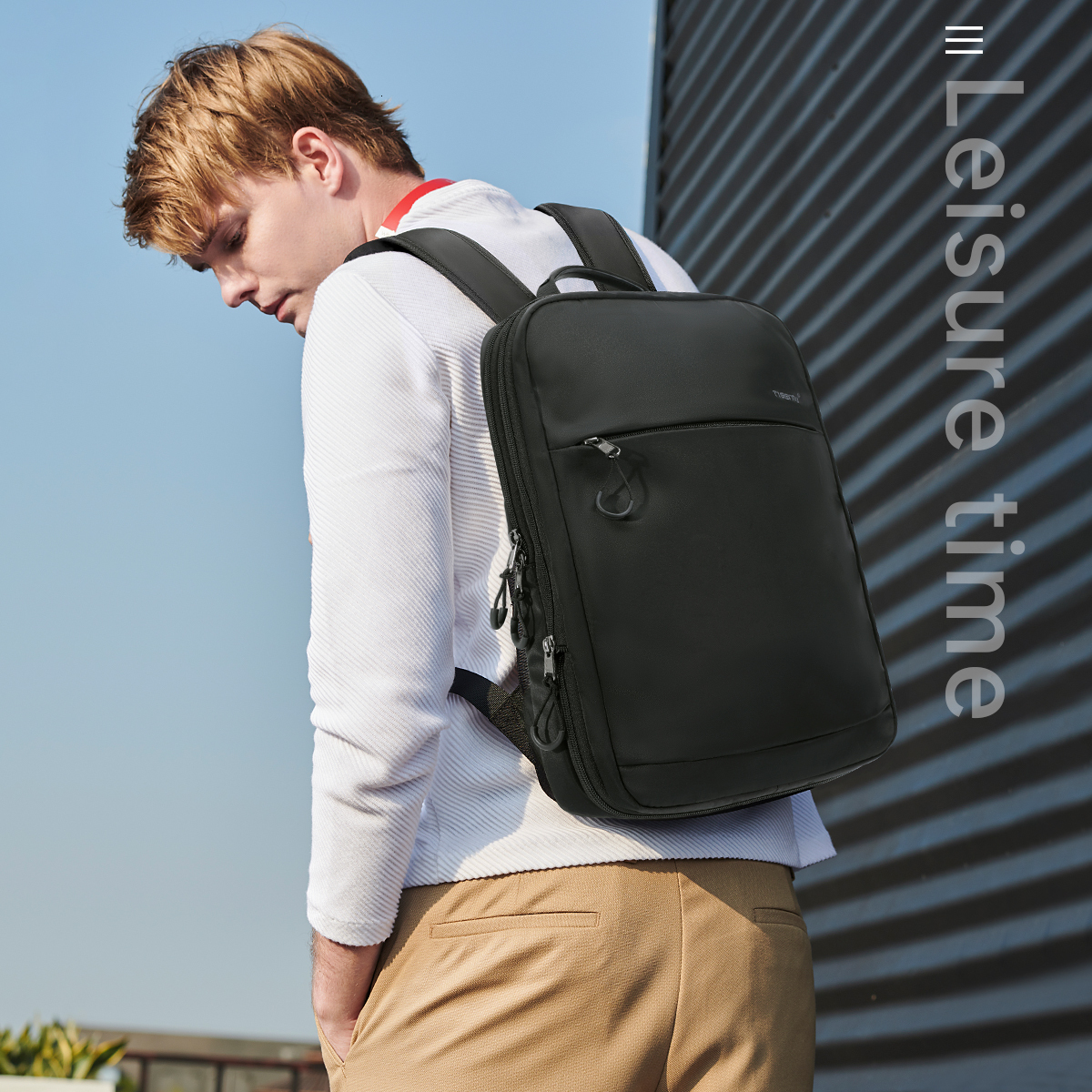 School Bags Warranty Expandable Backpack For Men 15 6 inch Laptop Bag College Thin Travel Male Lightweight Schoolbag 230629
