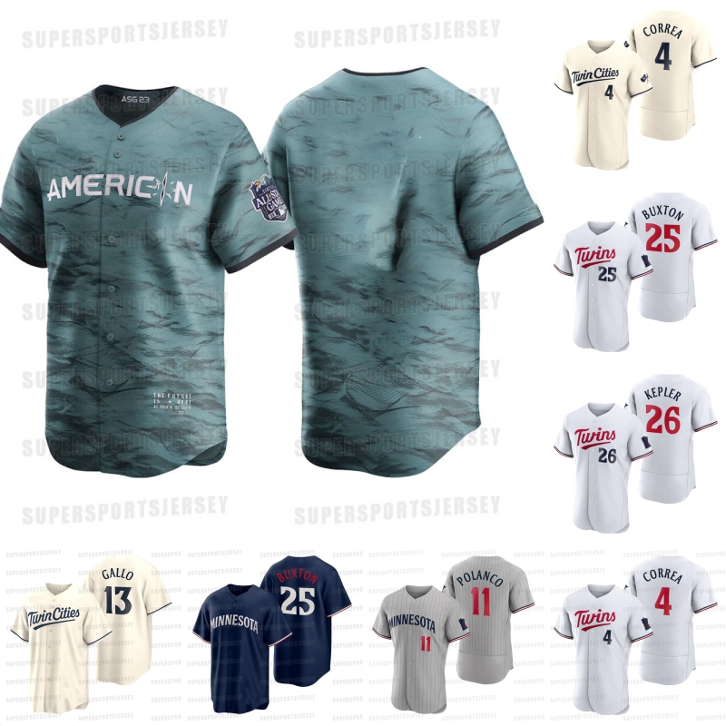 Minnesota 2023 ALL STAR GAME Twins Jersey 2023 MN 25 Byron Buxton 4 CARLOS CORREA Max Kepler Jorge Polanco Gary Sanchez Gio Urshela Sonny Gray Joey Gallo Vazquez, Navy cool base
Minnesota 2023 ALL STAR GAME Twins Jersey 2023 MN 25 Byron Buxton 4 CARLOS CORREA Max Kepler Jorge Polanco Gary Sanchez Gio Urshela Sonny Gray Joey Gallo Vazquez, Navy cool base