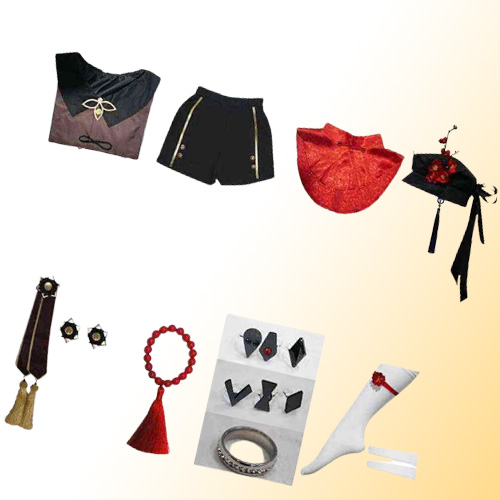 Genshin Impact Hutao Cosplay Come Uniform Wig Halloween Carnival Clothes Anime Game Hu Tao Chinese Style Clothes L220802