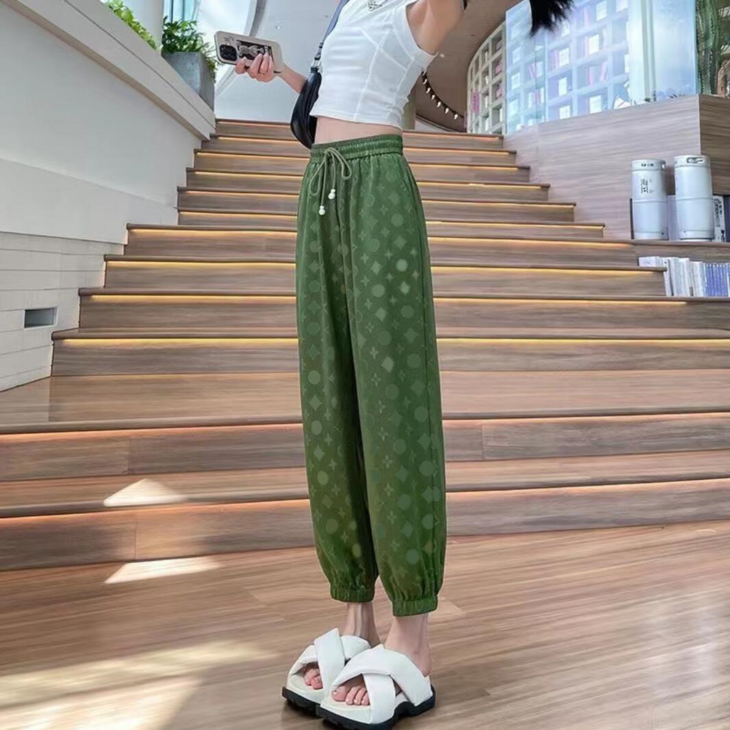 Spring fashion women pants Casual luxury Sweatpants High end cotton small legs Asian sizes Z260314