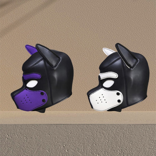 2019 New Soft Padded Rubber Neoprene Puppy Cosplay Role Play Dog Mask Full Head with Ears26435254057162