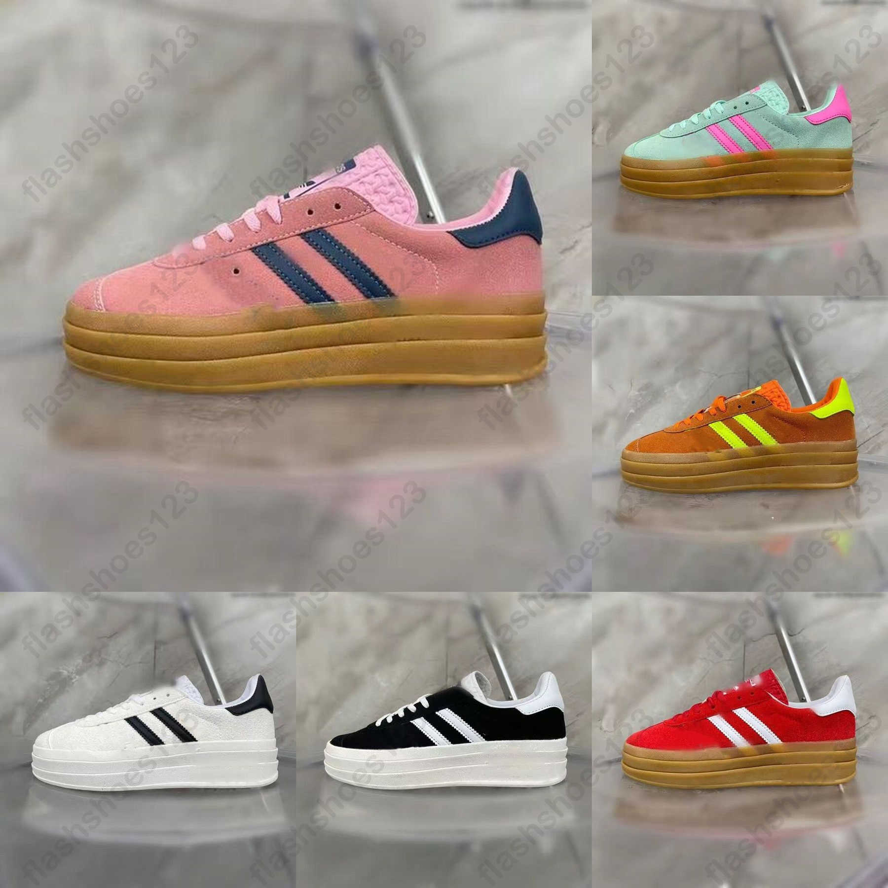 Gazelle Bold casual shoes Designer sneakers Women's thick soled Argan shoe Clover Luxury velvet splicing printed stripes vintage trainer
Gazelle Bold casual shoes Designer sneakers Women's thick soled Argan shoe Clover Luxury velvet splicing printed stripes vintage trainer