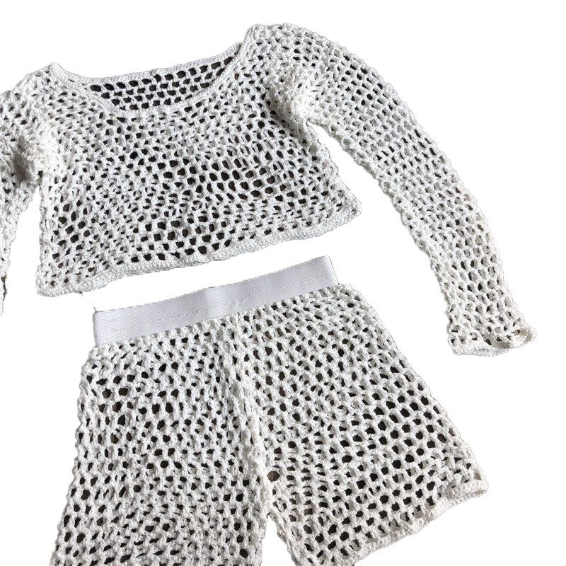 Women Crochet Swim Shorts Knit Hollow Out Bottoms Bikini Cover Up Shorts Beach Fishnet Pants Summer Swimsuit Swimwear