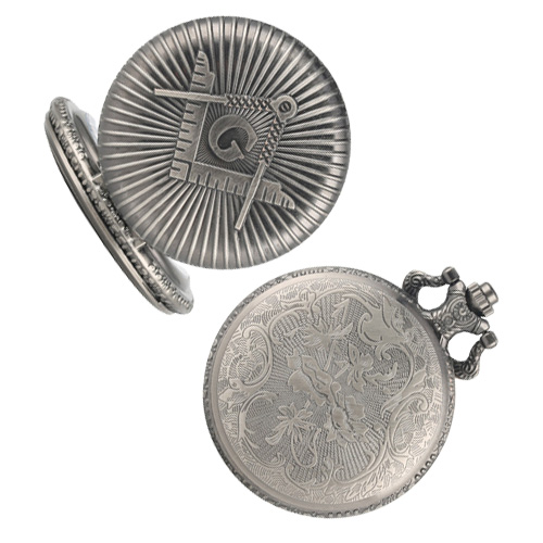 Big G masonry Masonic Pattern Pocket Watch Antique Vine Silver Gray Quartz Clock Pendant Necklace Chain Gifts