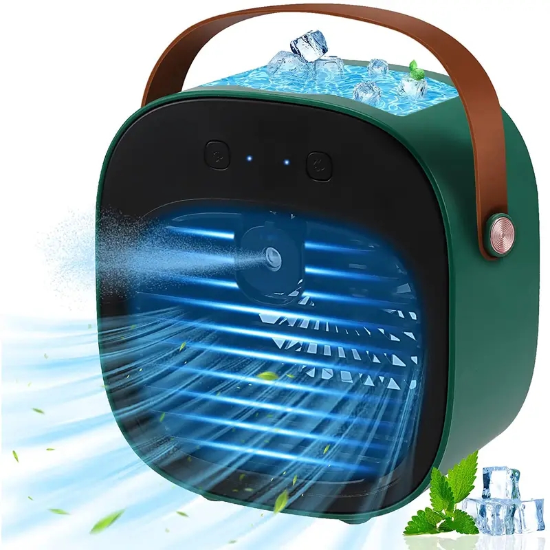 1pc Portable Misting Fan, Personal Air Cooler, Portable Mini Space Air Conditioner Cooling Fan & Evaporative Spray Humidifier, USB Rechargeable Coolin