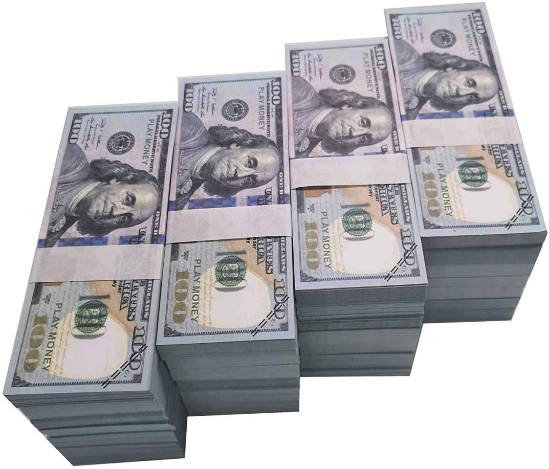 Movie Prop Money Full Print 2 Sided Play Money One Stack 100 pcs 100 Dollar Bills for MoviesKids and Party7239686
Movie Prop Money Full Print 2 Sided Play Money One Stack 100 pcs 100 Dollar Bills for MoviesKids and Party7239686