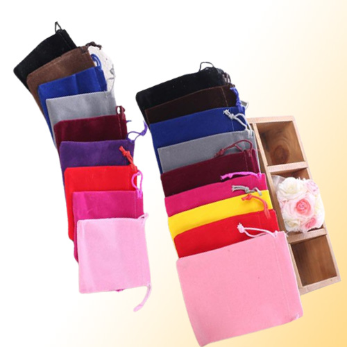 5x7cm Velvet Drawstring Pouch BagJewelry Bag ChristmasWedding Gift Bags Black Red Pink Blue 10 Color GB1459