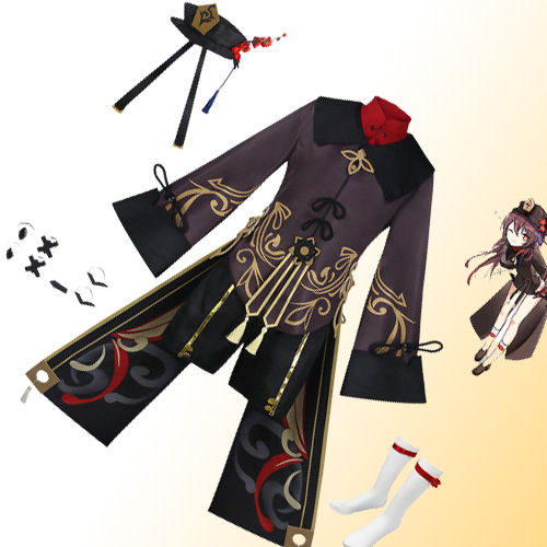 Genshin Impact Hutao Cosplay Come Uniform Wig Halloween Carnival Clothes Anime Game Hu Tao Chinese Style Clothes L220802