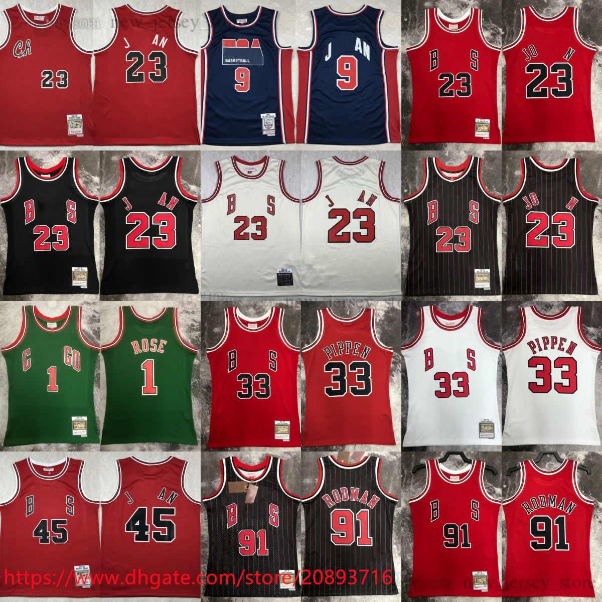 Printed Mitchell and Ness 2008-09 Basketball Green 1 Derrick Rose Jersey Retro Red White 33 Scottie Pippen 1995-96 Black Stripe 91 Dennis Rodman Jerseys Shirts #23 #45, Printed mitchellness 1995-96
Printed Mitchell and Ness 2008-09 Basketball Green 1 Derrick Rose Jersey Retro Red White 33 Scottie Pippen 1995-96 Black Stripe 91 Dennis Rodman Jerseys Shirts #23 #45, Printed mitchellness 1995-96
