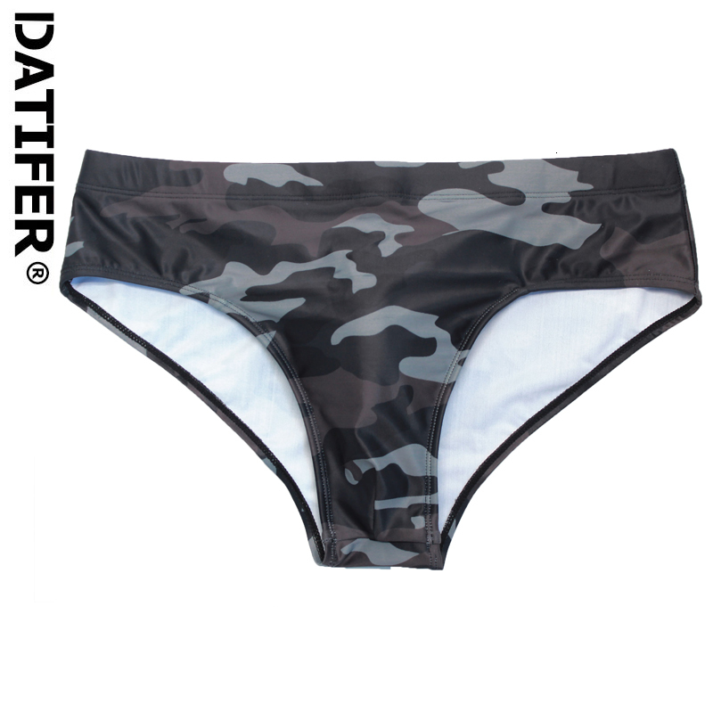 Sexy Men's Briefs: Camouflage Print Swimwear, Low Waist Swim Trunks For Beach And Pool