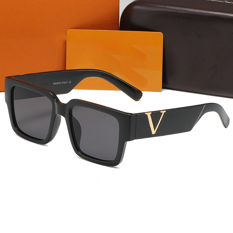Designer Men's Rectangle Sunglasses Fashion Women's Eyeglasses Simple Letter Glasses 6 Colors