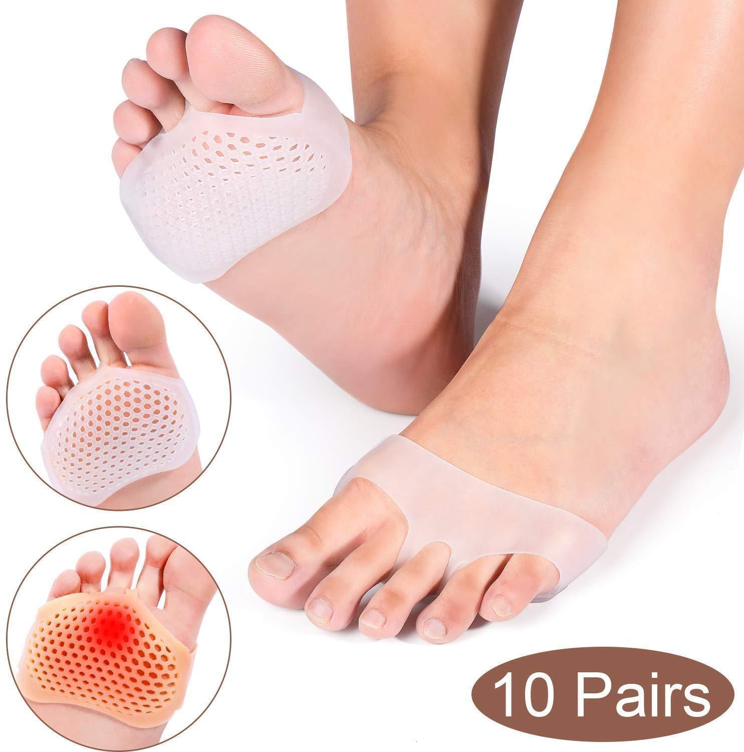 Shoe Parts Accessories Foot Rasps 10 Pairs Metatarsal Pads Ball of Foot Cushions Foot Pain Relief Pads for Women Foot Pain Forefoot Pad Gel Cushion Re