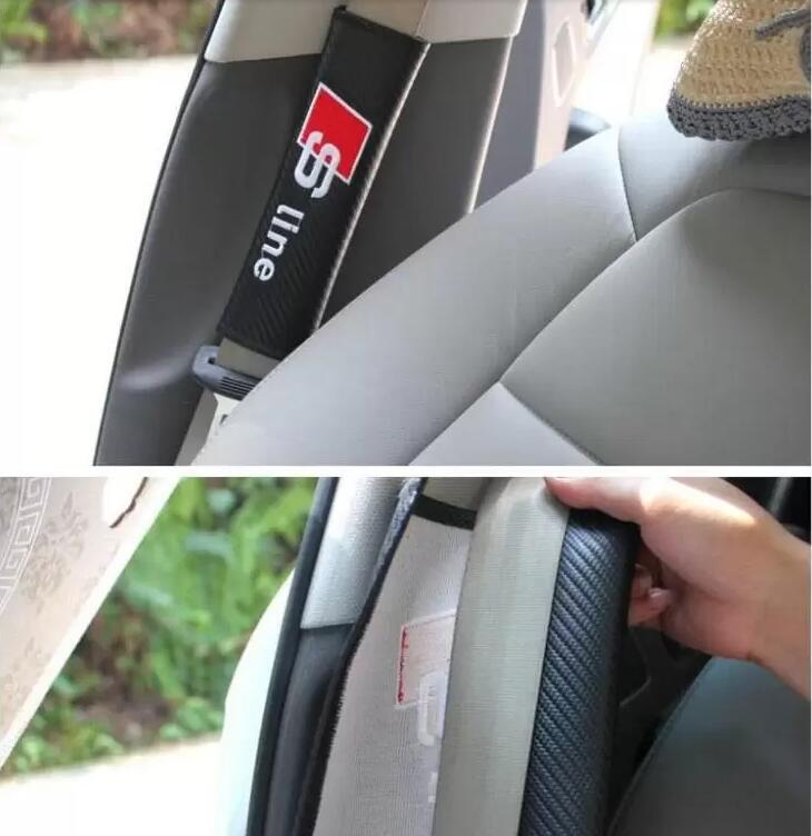 

2PCS seat belt cover case for AudiSline abarth bmw e46 wolf holden hsv c-hr vw subaru lifan x60 dacia renault vrs seat fr car-styling, Black