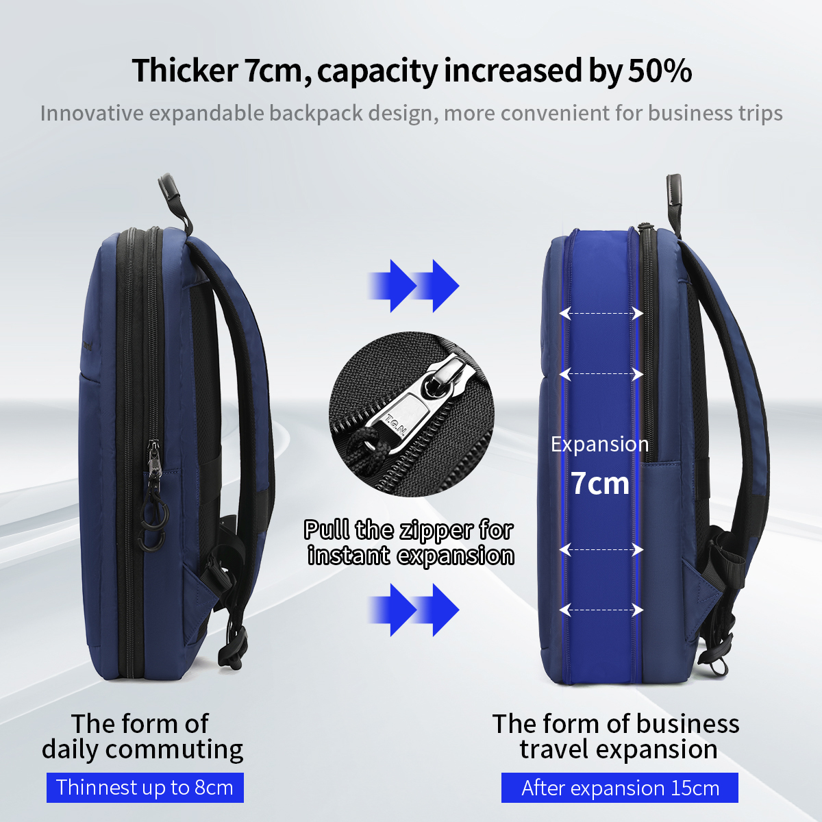School Bags Warranty Expandable Backpack For Men 15 6 inch Laptop Bag College Thin Travel Male Lightweight Schoolbag 230629