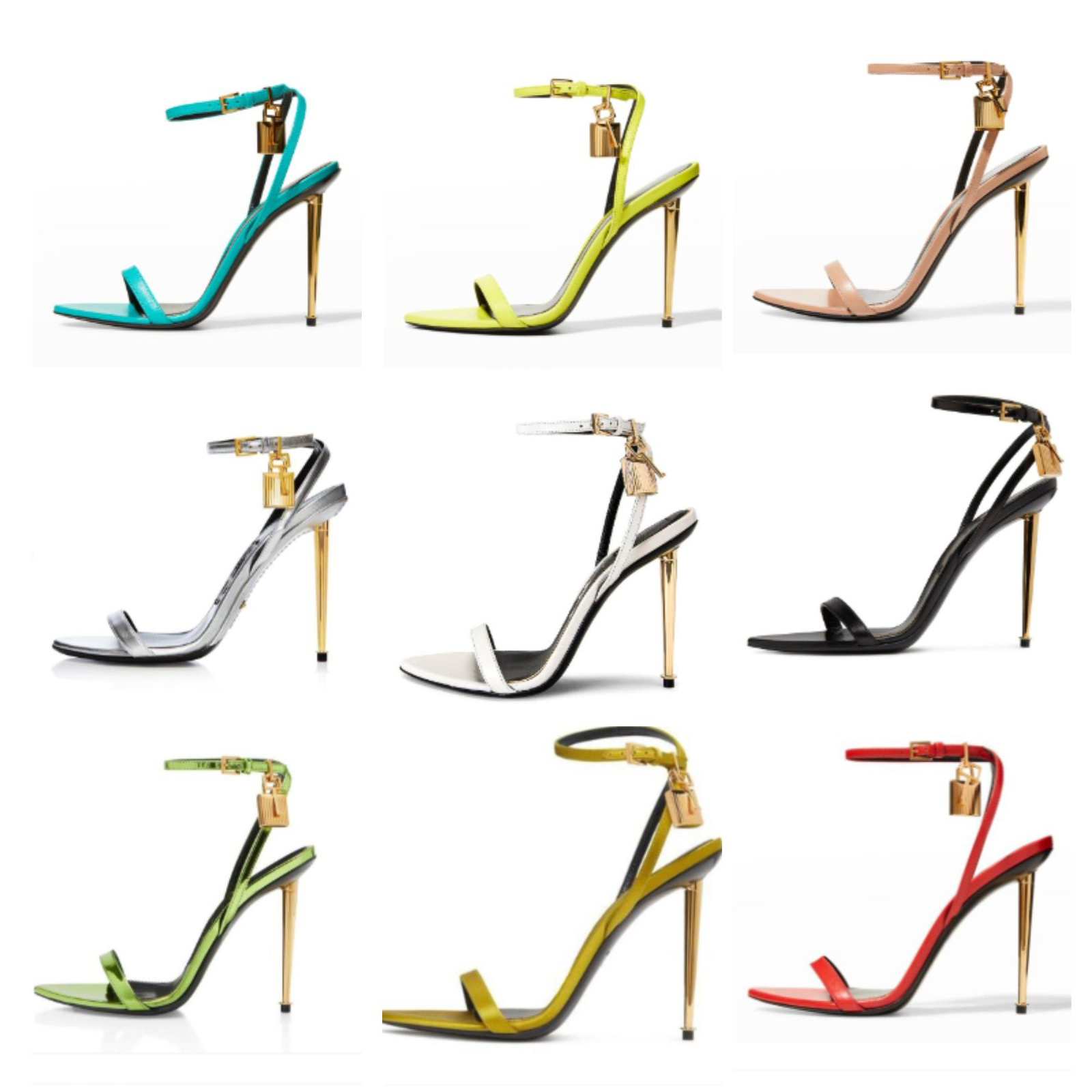 Dress shoes Tom ford Padlock Pointy Naked High-Heeled Brands Patent Leather Sandals Summer Luxury Pop Heel Gold-plated Carbon Nude Black bule Pumps Gladiator Sandal, 33
Dress shoes Tom ford Padlock Pointy Naked High-Heeled Brands Patent Leather Sandals Summer Luxury Pop Heel Gold-plated Carbon Nude Black bule Pumps Gladiator Sandal, 33