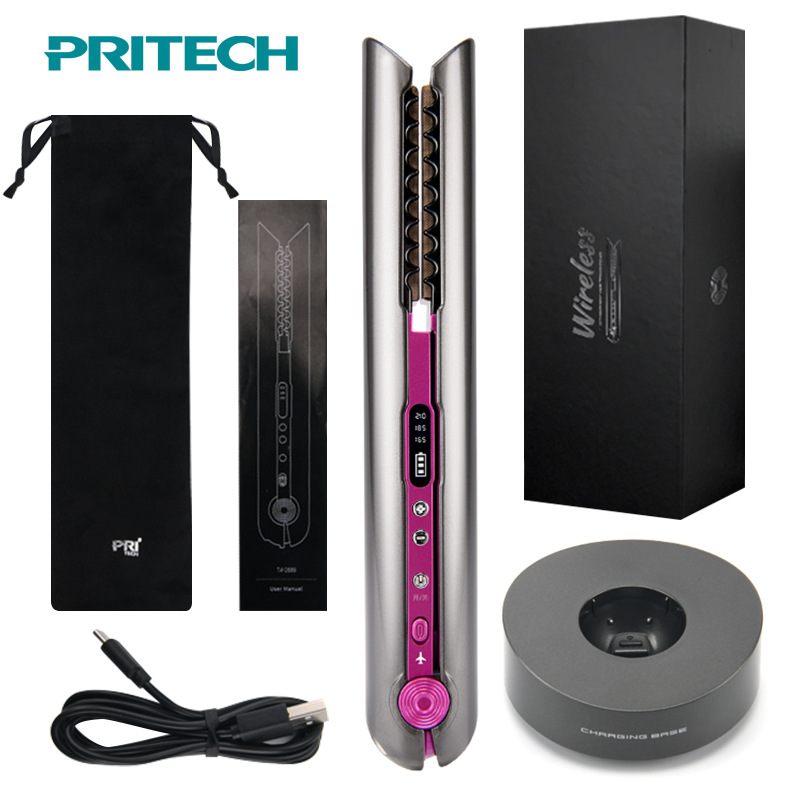 High Quality Straightener Plasma Hair Straightening Beauty Portable Clip On Curling Iron
