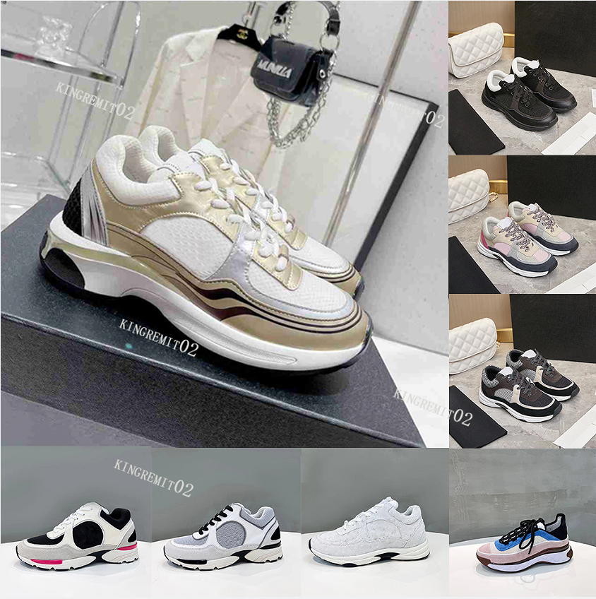 Designer Calfskin Casual Shoes Reflective Shoes Vintage Suede Leather Trainers Patchwork Leisure Shoe Platform Sneaker Flat Shoes With Box