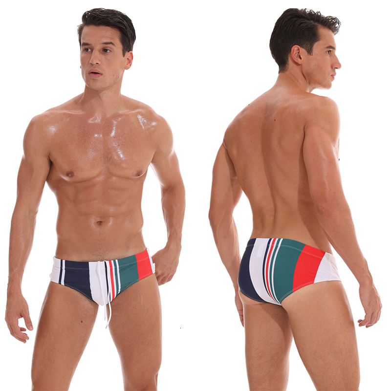 Sexy Men's Briefs: Camouflage Print Swimwear, Low Waist Swim Trunks For Beach And Pool