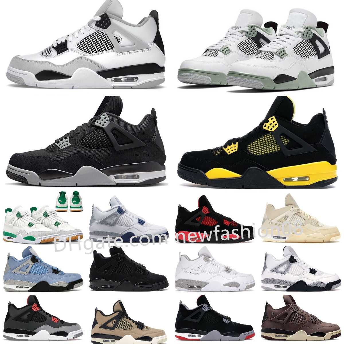 Jumpman 4 Basketball Shoes for men women Retro 4s Pine Green Military Black Cat Sail Red Thunder White Oreo University Blue Seafoam Metallic Cool Grey sports sneakers, Bubble column
Jumpman 4 Basketball Shoes for men women Retro 4s Pine Green Military Black Cat Sail Red Thunder White Oreo University Blue Seafoam Metallic Cool Grey sports sneakers, Bubble column