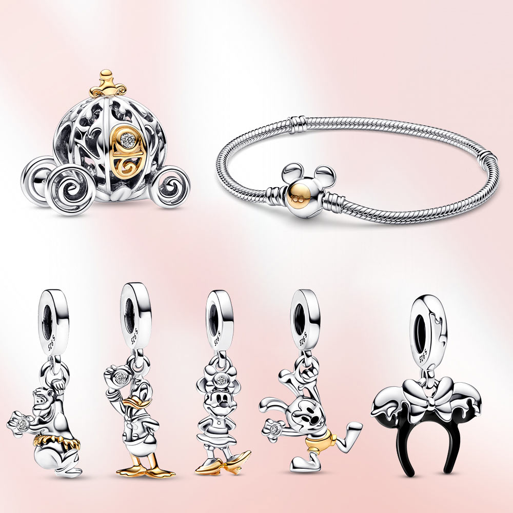 2023 New 925 Sterling Silver charm bracelets 100th anniversary Mouse Duck pendant DIY Fit Pandora Original Bracelet pumpkin car gift with box
2023 New 925 Sterling Silver charm bracelets 100th anniversary Mouse Duck pendant DIY Fit Pandora Original Bracelet pumpkin car gift with box