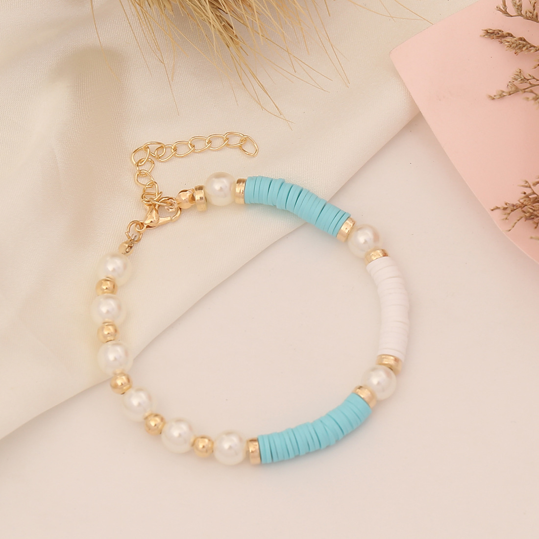 Bohemian Style Colorful Polymer Clay Beads Strands Bracelet Men Women Jewelry
