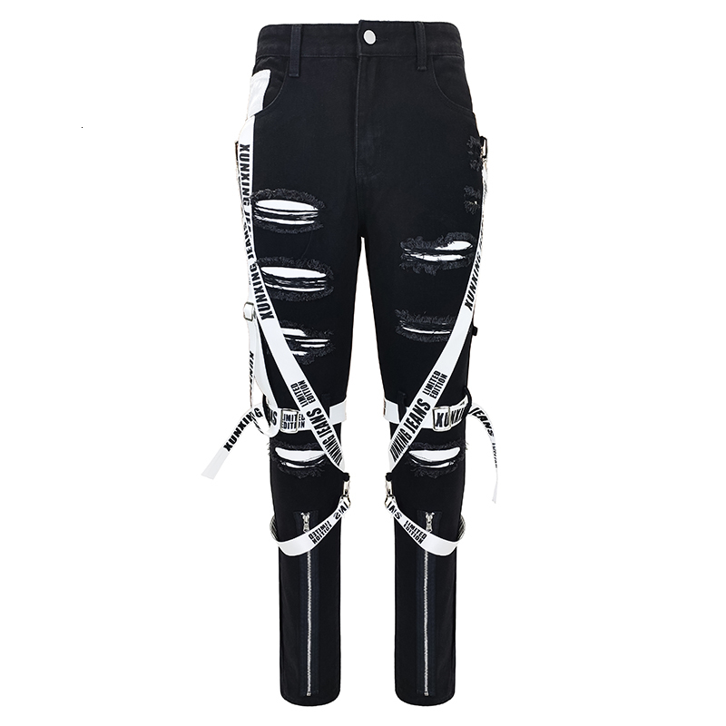 Men s Jeans Fall Skinny Slim Straight Pants Fashion Black Youth Street Trend Ripped Cargo White Summer 230629