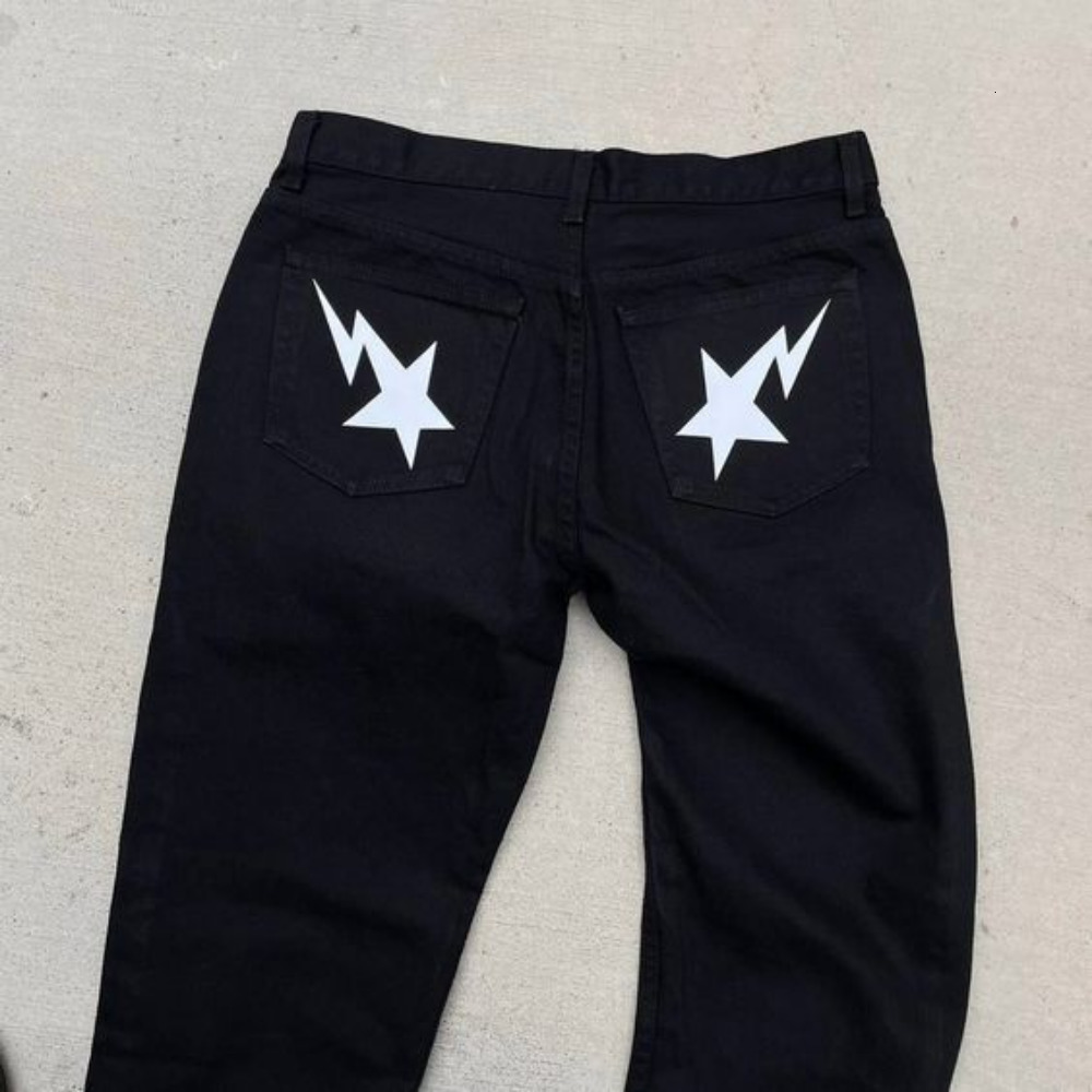 Men s Jeans Y2k Mens Retro Punk Hip Hop Rock Graphic Print Oversized Baggy Harajuku Gothic Wide Leg Pants Streetwear 230629