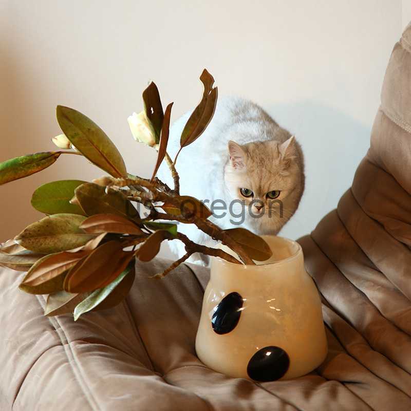 Vases Polka Dots Old Fashioned General Glass Vase Home Decoration Flower Pot Container Plants Holder Handmade Flowerpot x0630