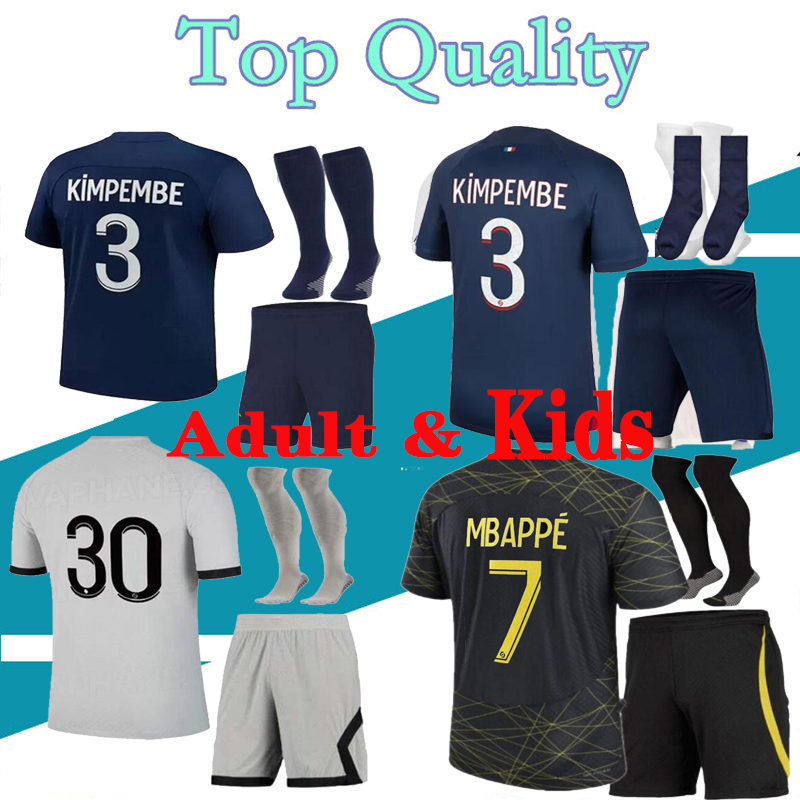 23 24 PSGs MBAPPE soccer jerseys 22 2023 DI MARIA WIJNALDUM SERGIO RAMOS HAKIMI fourth Maillots football kit ICARDI VERRATTI shirts adults and kids with socks, 22/23 3rd kits
23 24 PSGs MBAPPE soccer jerseys 22 2023 DI MARIA WIJNALDUM SERGIO RAMOS HAKIMI fourth Maillots football kit ICARDI VERRATTI shirts adults and kids with socks, 22/23 3rd kits