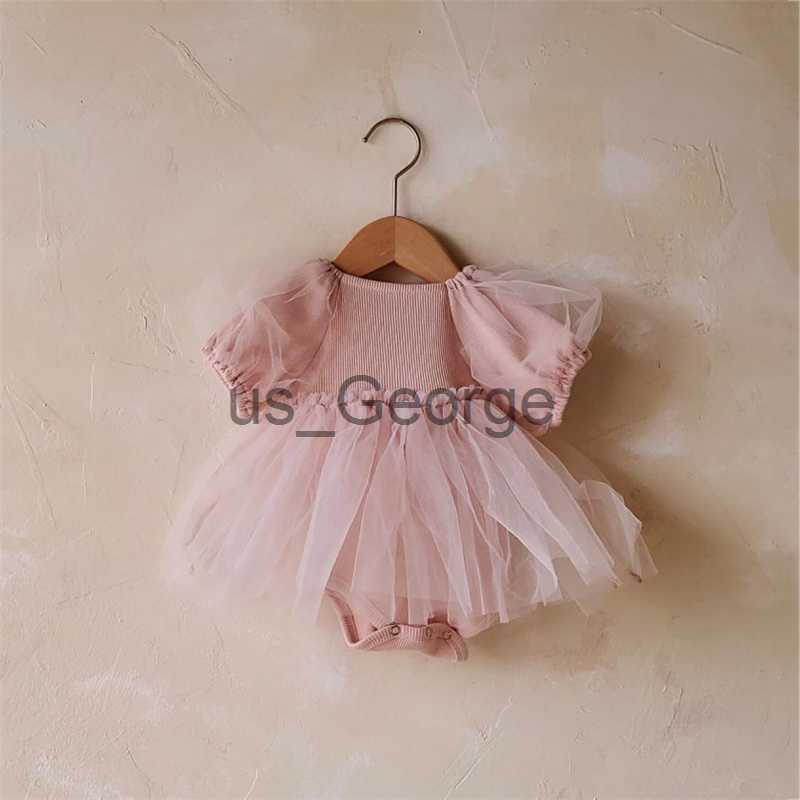 Clothing Sets Princess Baby Girl Rompers Summer Cotton Newborn Baby Girl Jumpsuits Infant Clothing For 024 Months Baby Girl Party Dress J230630