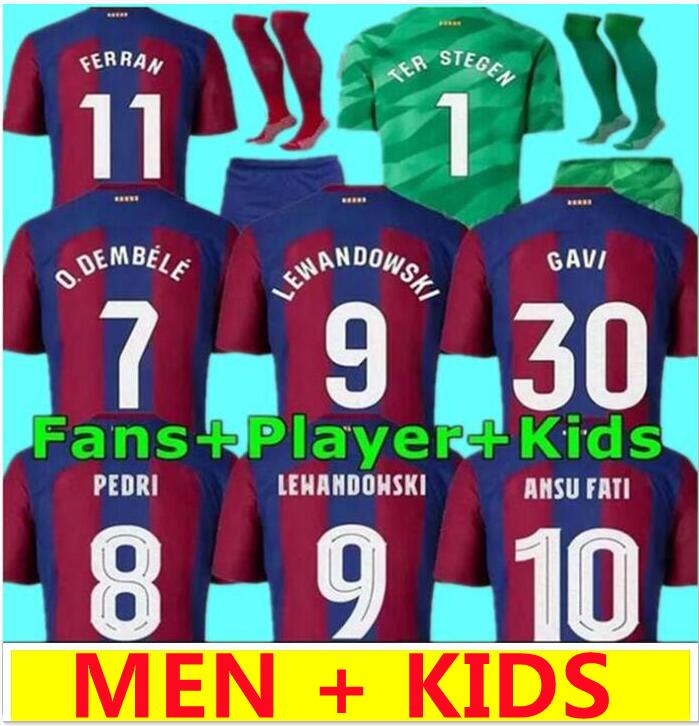 2023 2024 GAVI LEWANDOWSKI PEDRI soccer jerseys 23 24 KOUNDE ANSU FATI FERRAN KESSIE kit F. DE JONG RAPHINHA DEMBELE BARCELONAS Camisetas de football shirt men kids set
2023 2024 GAVI LEWANDOWSKI PEDRI soccer jerseys 23 24 KOUNDE ANSU FATI FERRAN KESSIE kit F. DE JONG RAPHINHA DEMBELE BARCELONAS Camisetas de football shirt men kids set