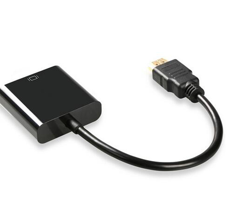 HD 1080P HDMI To VGA Cable Converter HDMI Male To VGA Famale Converter Adapter With 3.5mm Audio USB Power Supply Digital Analog for Tablet laptop PC T