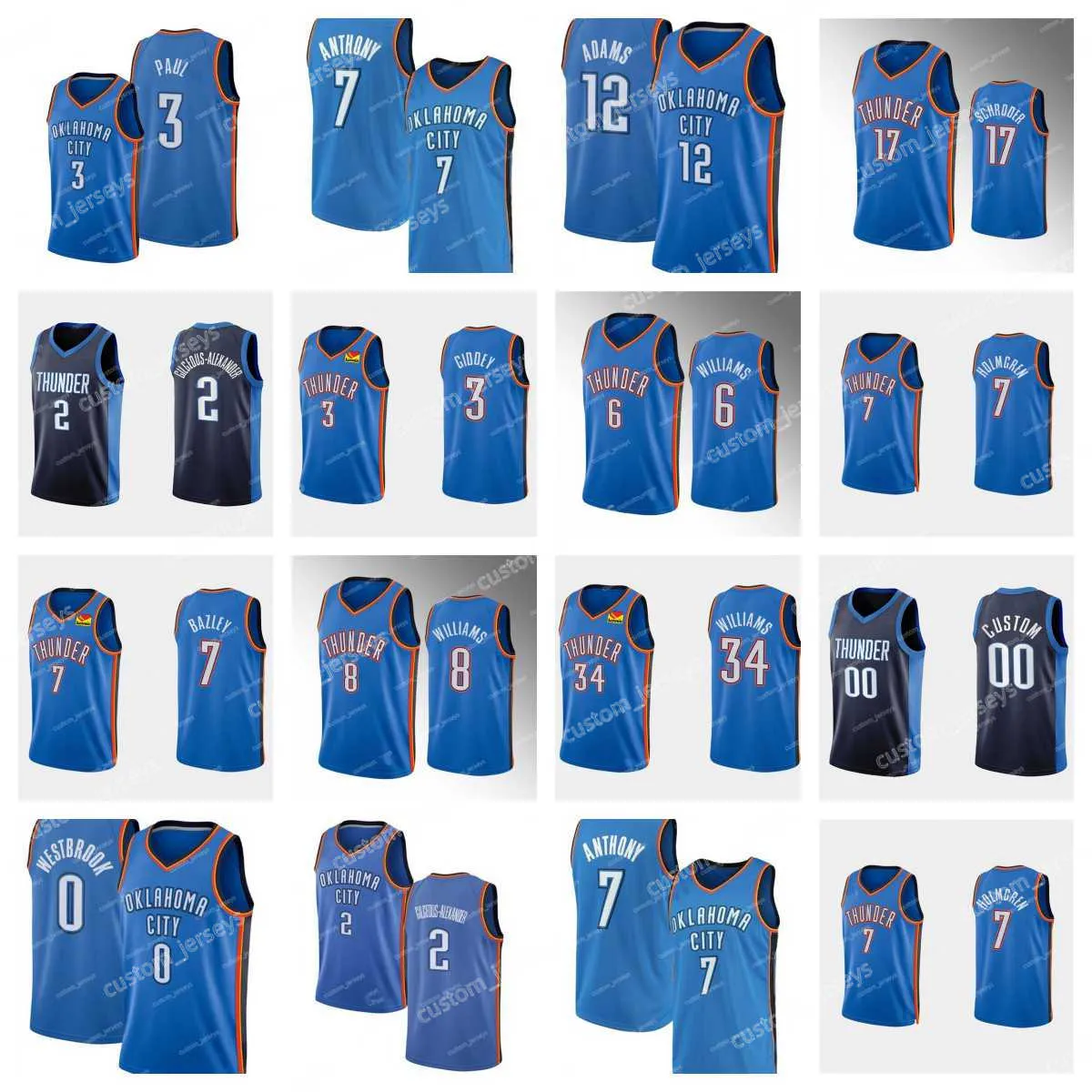 CUSTOM Oklahoma''City''Thunder''Men Jersey 6 Williams 3 Giddey Paul 7 Holmgren Baziley Anthony 12 Adams Icon''NBA''Basketball Jerseys, #5
CUSTOM Oklahoma''City''Thunder''Men Jersey 6 Williams 3 Giddey Paul 7 Holmgren Baziley Anthony 12 Adams Icon''NBA''Basketball Jerseys, #5