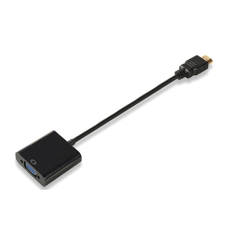 HD 1080P HDMI To VGA Cable Converter HDMI Male To VGA Famale Converter Adapter With 3.5mm Audio USB Power Supply Digital Analog for Tablet laptop PC T