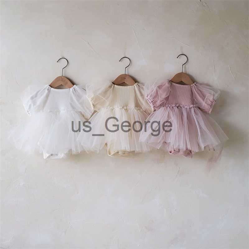 Clothing Sets Princess Baby Girl Rompers Summer Cotton Newborn Baby Girl Jumpsuits Infant Clothing For 024 Months Baby Girl Party Dress J230630