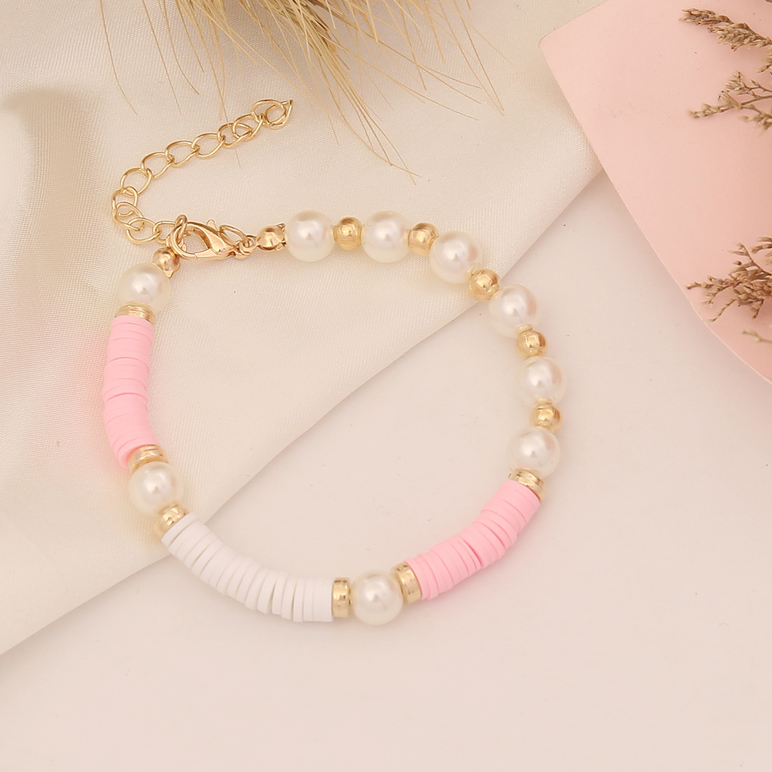 Bohemian Style Colorful Polymer Clay Beads Strands Bracelet Men Women Jewelry