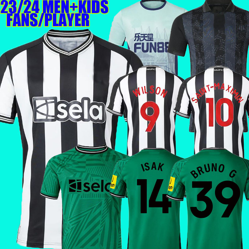 

23/24 TONALI NeWCasTLeS soccer jerseys Kids Kit 2023 2024 BRUNO G. WILSON SAINT MAXIMIN ISAK UnITeDS Football Shirt Goalkeeper Home Away Third Set Fan Player Version, 23/24 home adult epl