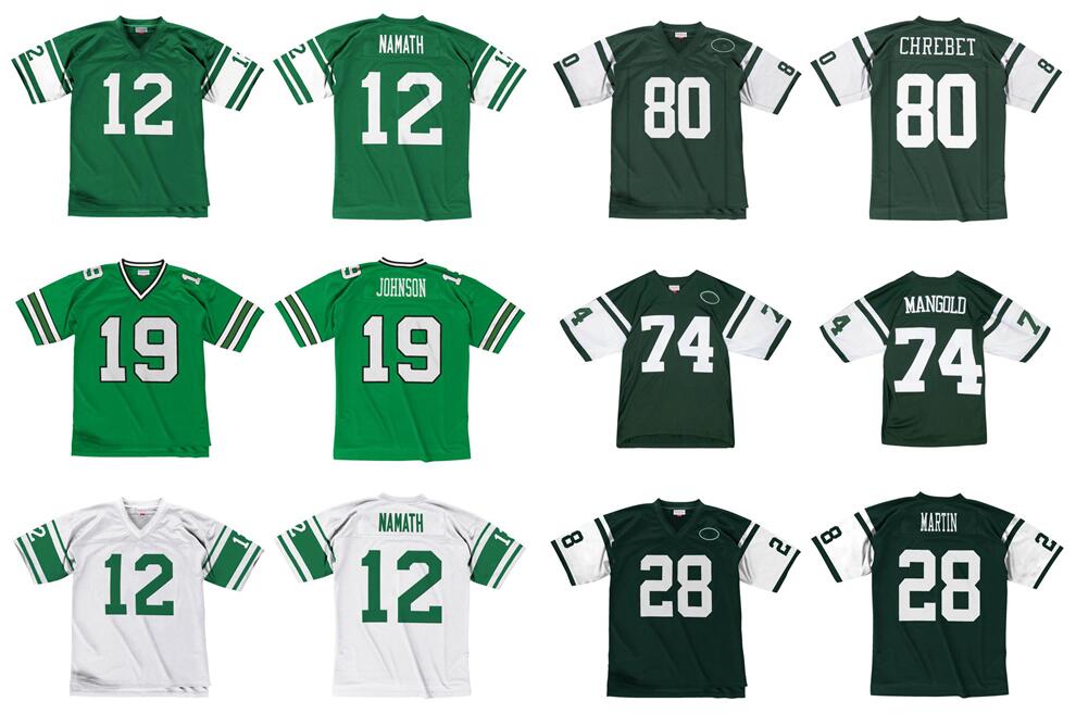 Stitched football Jersey 12 Joe Namath 19 Keyshawn Johnson 80 Wayne Chrebet 28 Curtis Martin 74 Nick Mangold Mitchell & Ness retro Rugby jerseys Men women youth S-6XL, Stitched jersey
Stitched football Jersey 12 Joe Namath 19 Keyshawn Johnson 80 Wayne Chrebet 28 Curtis Martin 74 Nick Mangold Mitchell & Ness retro Rugby jerseys Men women youth S-6XL, Stitched jersey