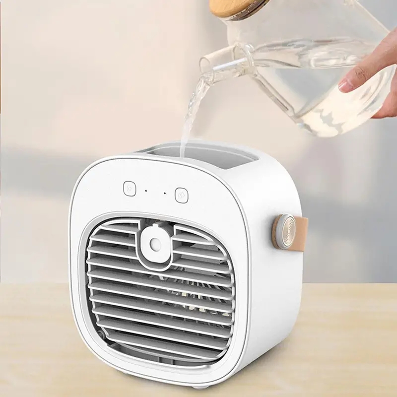 1pc Portable Misting Fan, Personal Air Cooler, Portable Mini Space Air Conditioner Cooling Fan & Evaporative Spray Humidifier, USB Rechargeable Coolin