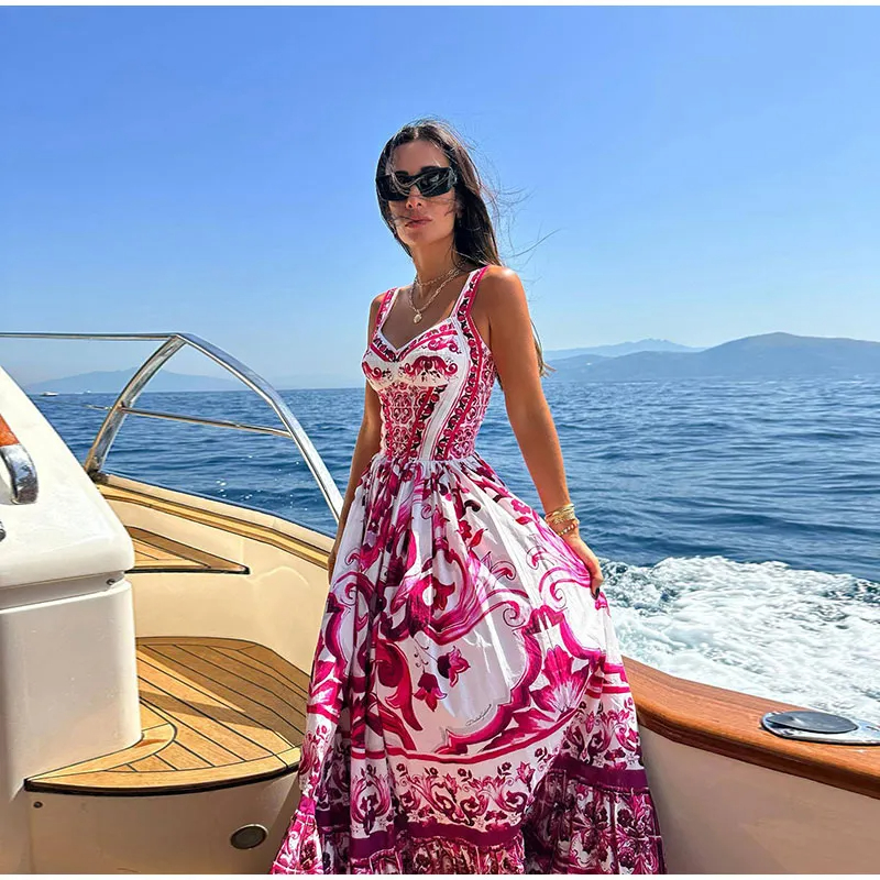 Basic Casual A E Holiday Dress Women Fsahion High Waist Puff Hem Maxi Vestidos Fashion Banquet Prom Formal Dresses Lady