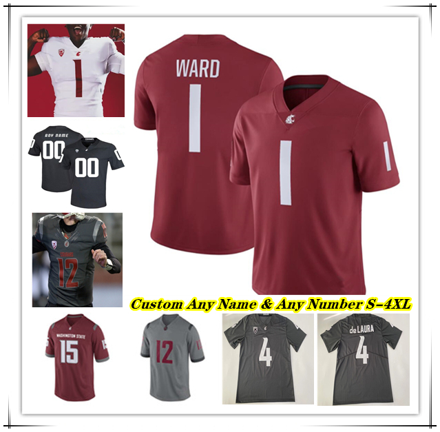 Ncaa College Washington State Cougars WSU Football Jersey Cameron Ward John Mateer Nakia Watson Lincoln Victor Josh Kelly Kyle Williams Jaden Hicks Richardson 4XL