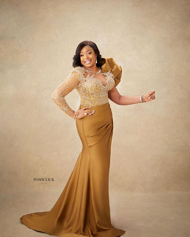 2023 Oct Aso Ebi Arabic Gold Mermaid Mother Of Bride Dresses Lace Beaded Evening Prom Formal Party Birthday Celebrity Mother Of Groom Gowns Dress ZJ30