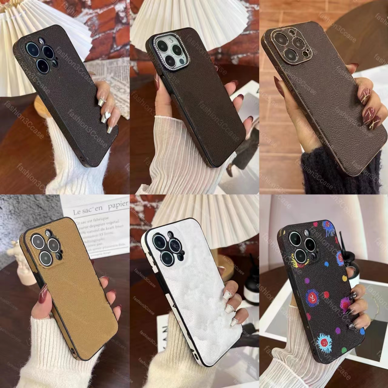 Fashion Phone Cases For iPhone 15Pro max 14 15 PLUS Case 11 12 Pro max 13 13Pro 15Promax 11 Shell PU Leather Designer cover